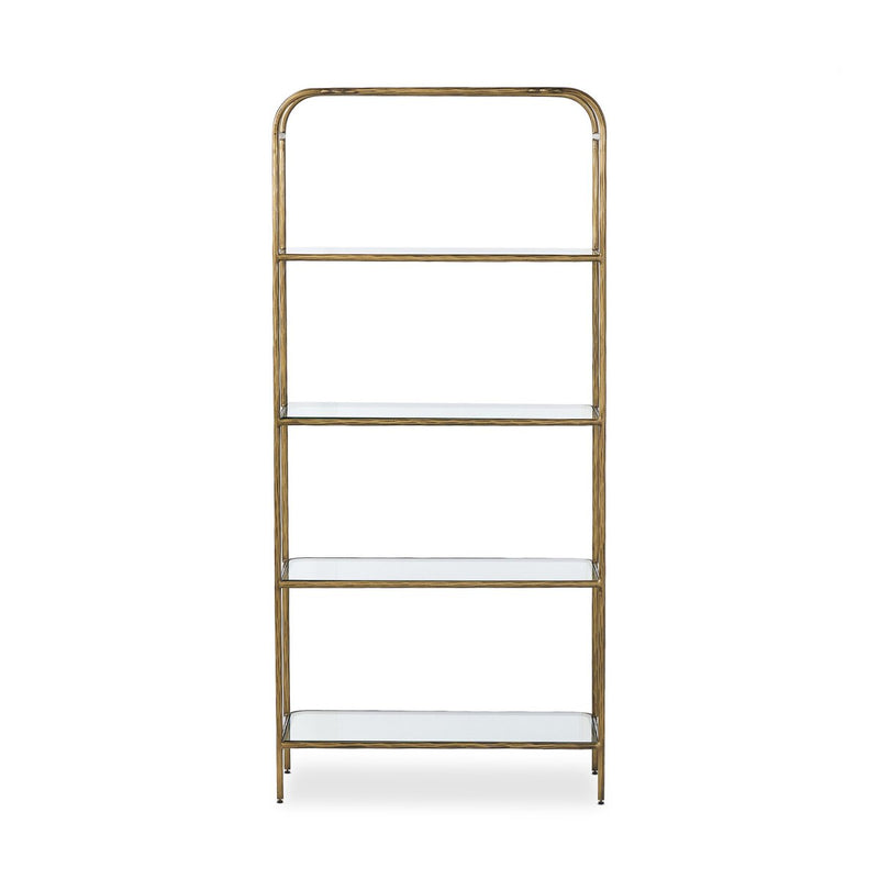 Swinton Bookcase - Hammered Aged Brass