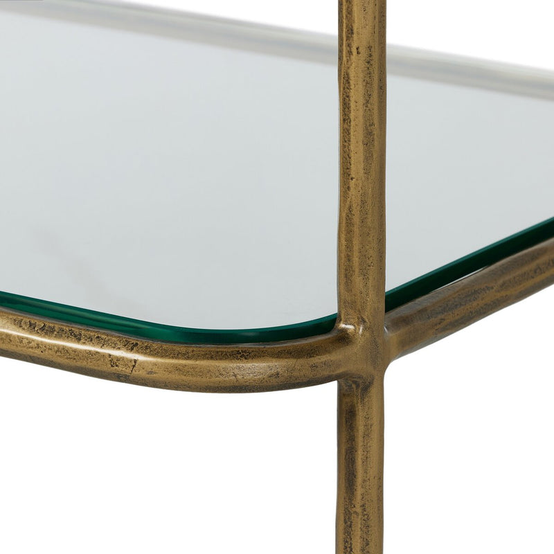 Swinton Bookcase - Hammered Aged Brass