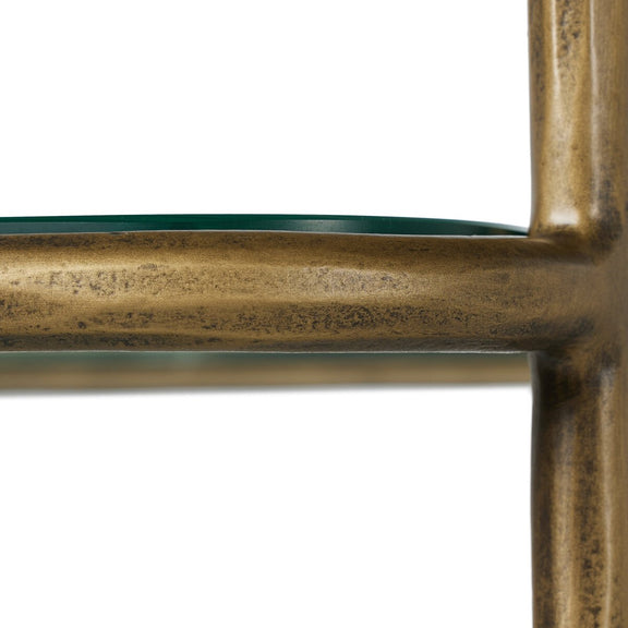 Swinton Bookcase - Hammered Aged Brass