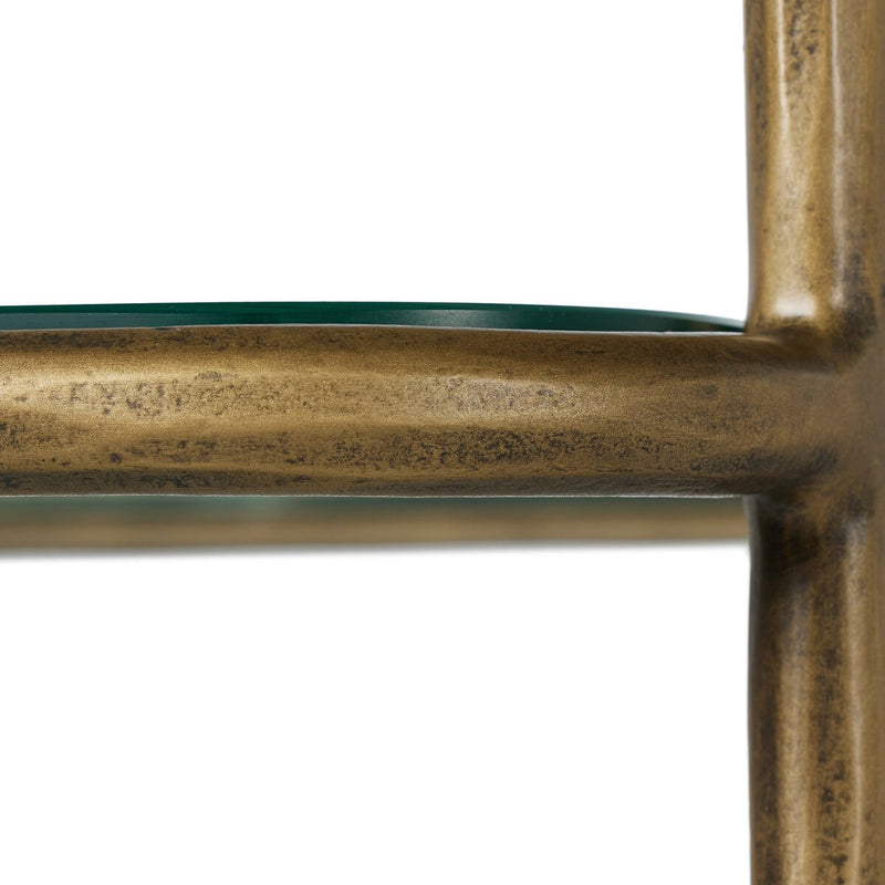 Swinton Bookcase - Hammered Aged Brass
