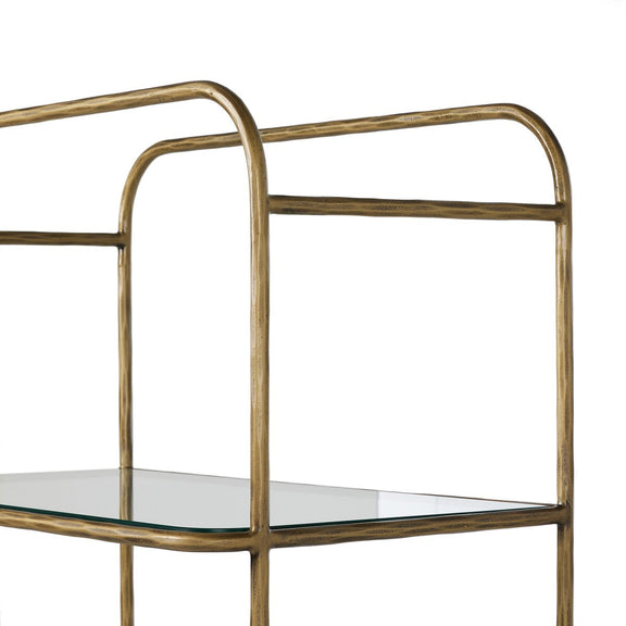 Swinton Bookcase - Hammered Aged Brass