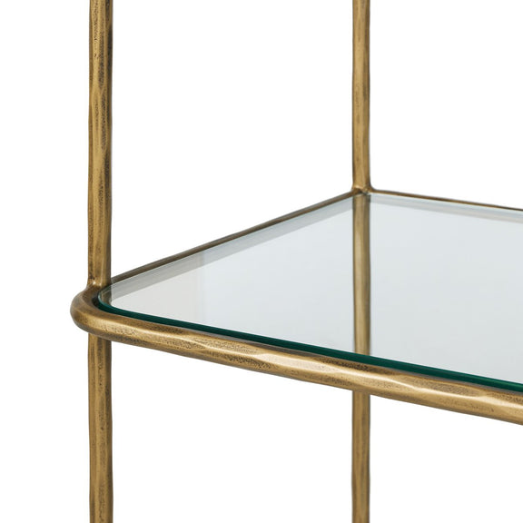 Swinton Bookcase - Hammered Aged Brass