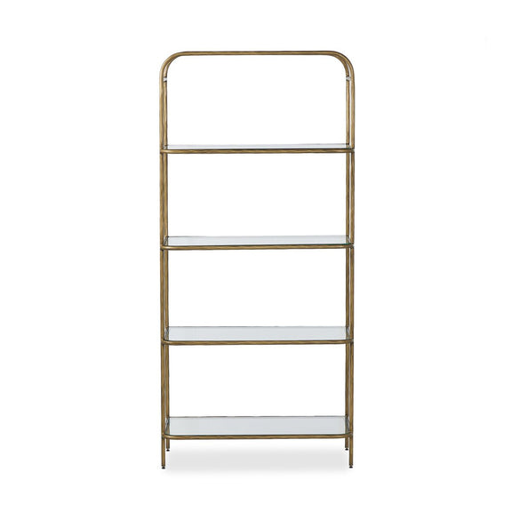 Swinton Bookcase - Hammered Aged Brass