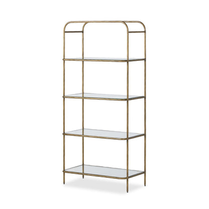 Swinton Bookcase - Hammered Aged Brass