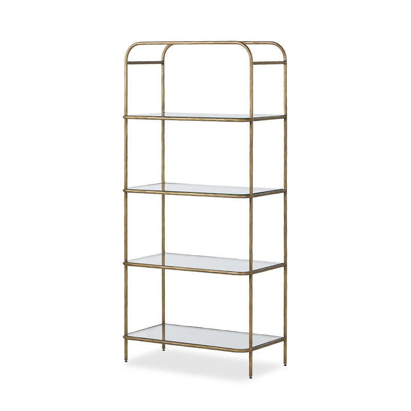 Swinton Bookcase - Hammered Aged Brass