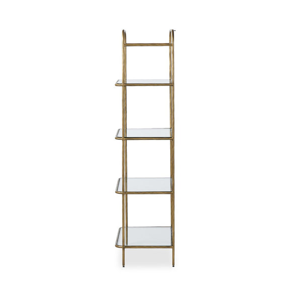 Swinton Bookcase - Hammered Aged Brass