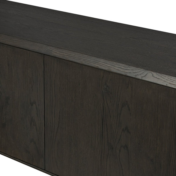Orwin Wide Bookshelf - Smoked Black Oak