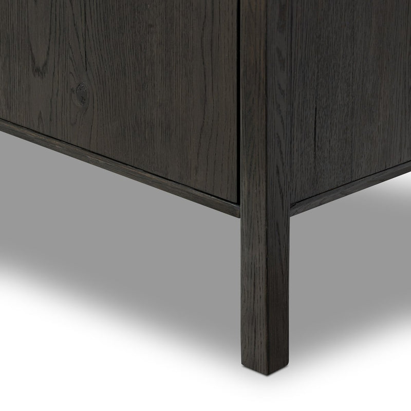 Orwin Wide Bookshelf - Smoked Black Oak