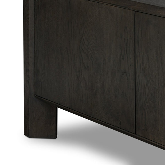 Orwin Wide Bookshelf - Smoked Black Oak