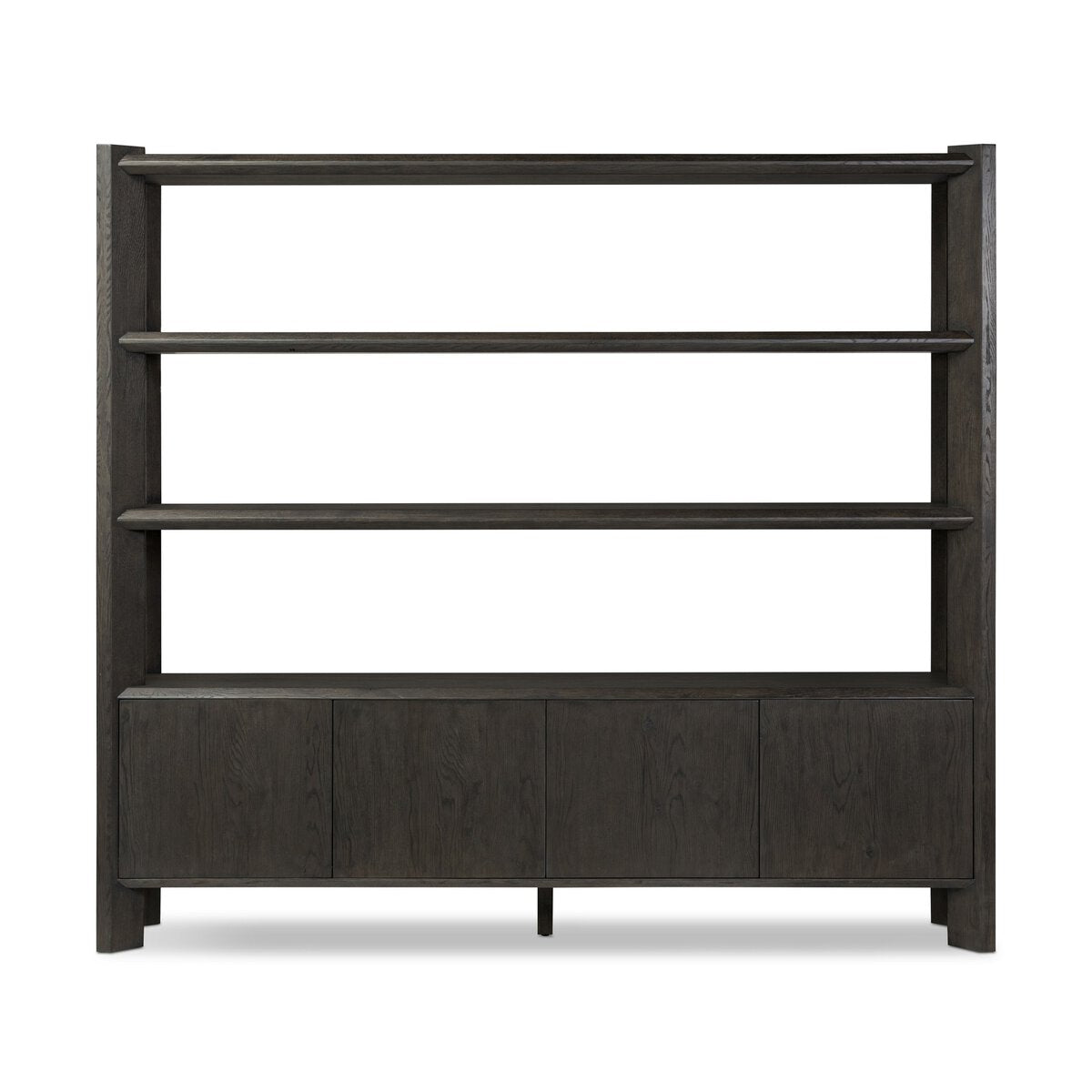 Orwin Wide Bookshelf - Smoked Black Oak