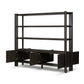 Orwin Wide Bookshelf - Smoked Black Oak