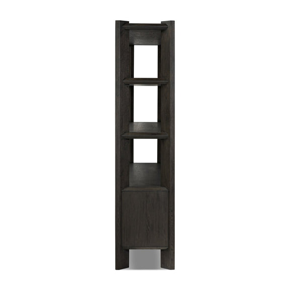 Orwin Wide Bookshelf - Smoked Black Oak