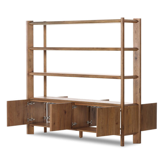Orwin Wide Bookshelf - Worn Oak