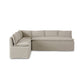 Andre Slipcover Dining Banquette L-Shape - Broadway Stone