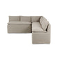 Andre Slipcover Dining Banquette L-Shape - Broadway Stone