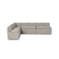 Andre Slipcover Dining Banquette L-Shape - Broadway Stone