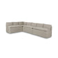 Andre Slipcover Dining Banquette L-Shape - Broadway Stone