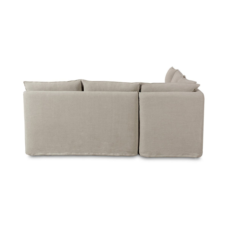 Andre Slipcover Dining Banquette L-Shape - Broadway Stone