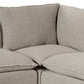 Andre Slipcover Dining Banquette L-Shape - Broadway Stone