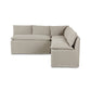 Andre Slipcover Dining Banquette L-Shape - Broadway Stone