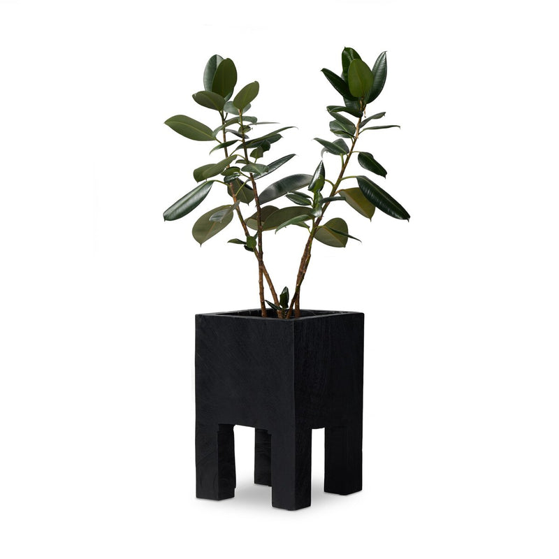 Tora Planter - Carbonized Black