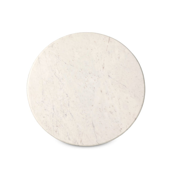 Oranda Round Dining Table 42" - Polished White Marble