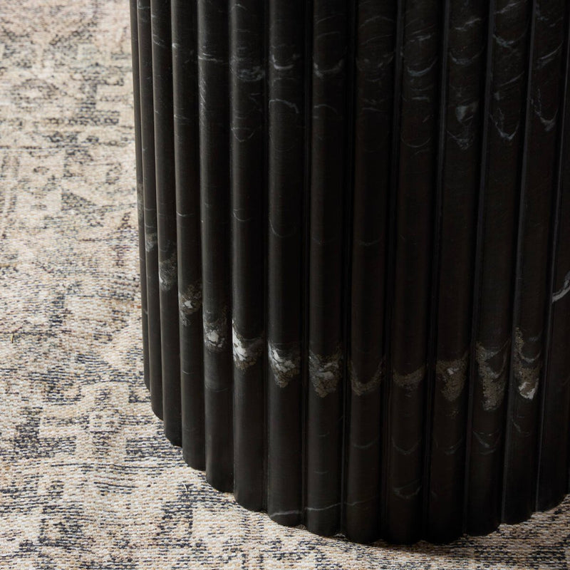 Oranda Round Dining Table 42" - Black Marble