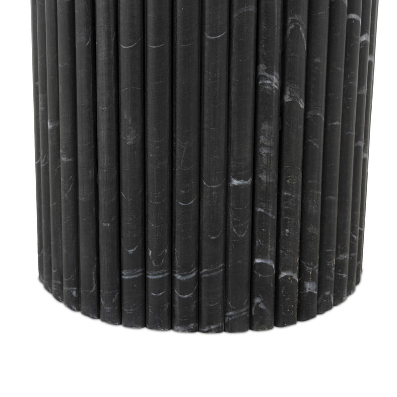 Oranda Round Dining Table 42" - Black Marble