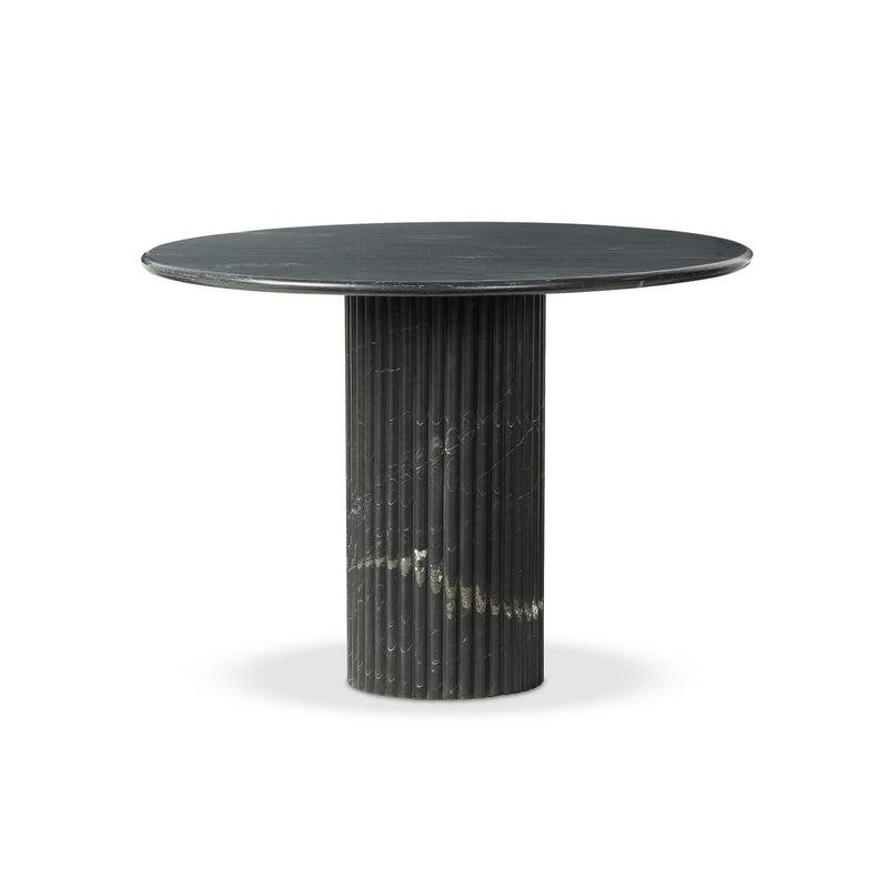 Oranda Round Dining Table 42" - Black Marble