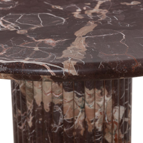 Oranda Round Dining Table 42" - Merlot Marble