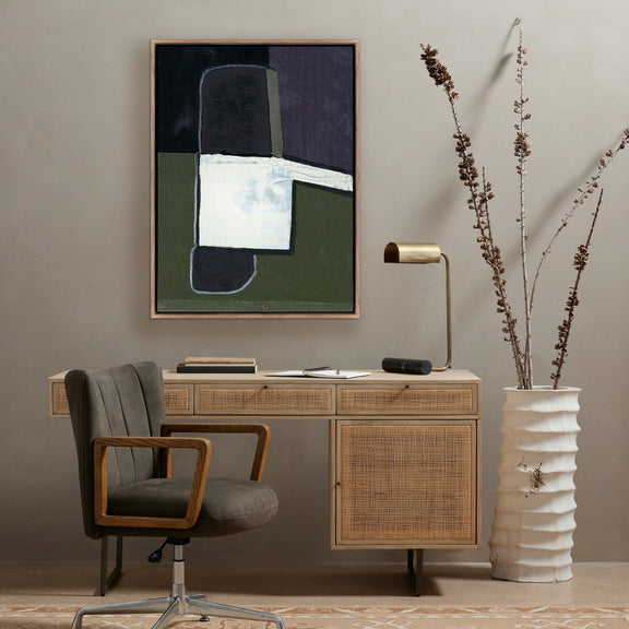 With Love IV by Raoul Morren - Rustic Walnut Floater