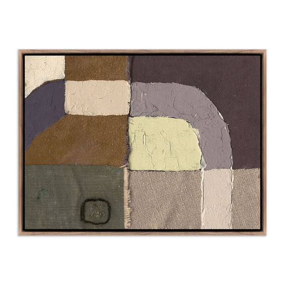 Textile 1 by Raoul Morren - Rustic Walnut Floater