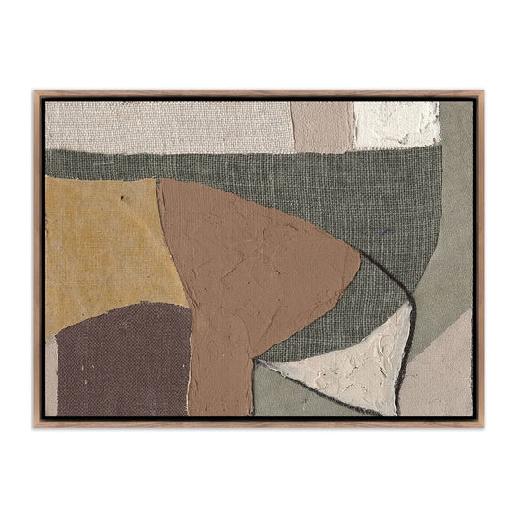 Textile 4 by Raoul Morren - Rustic Walnut Floater