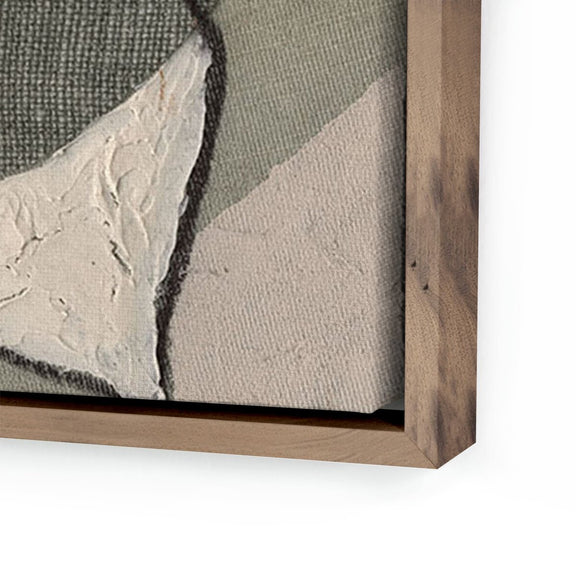 Textile 4 by Raoul Morren - Rustic Walnut Floater