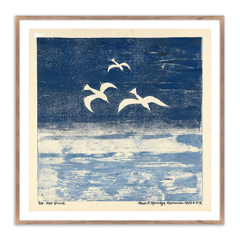 See Gulls by Pepi Sprohge - Rustic Walnut