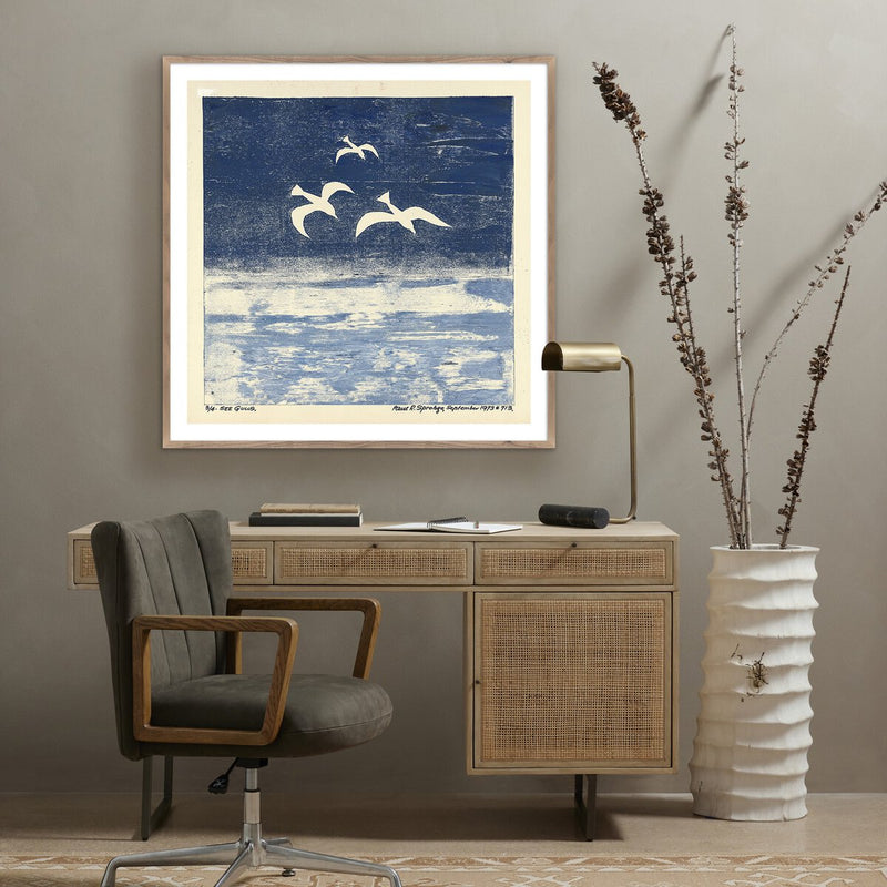 See Gulls by Pepi Sprohge - Rustic Walnut
