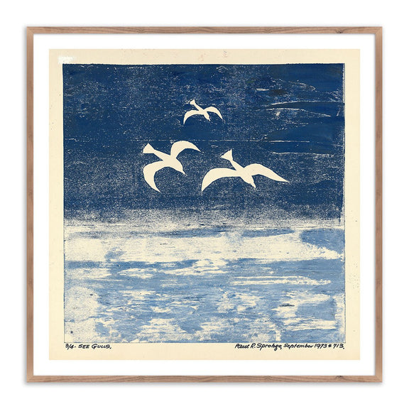 See Gulls by Pepi Sprohge - Rustic Walnut