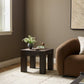 Abaso End Table - Ebony Rustic Wormwood Oak