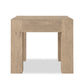 Abaso End Table - Whitewash Rustic Wormwood Oak