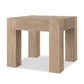 Abaso End Table - Whitewash Rustic Wormwood Oak