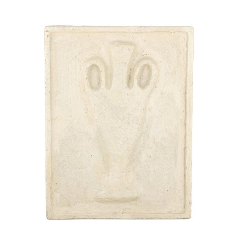 Vase Relief Sculpture I - Natural Paper Mache