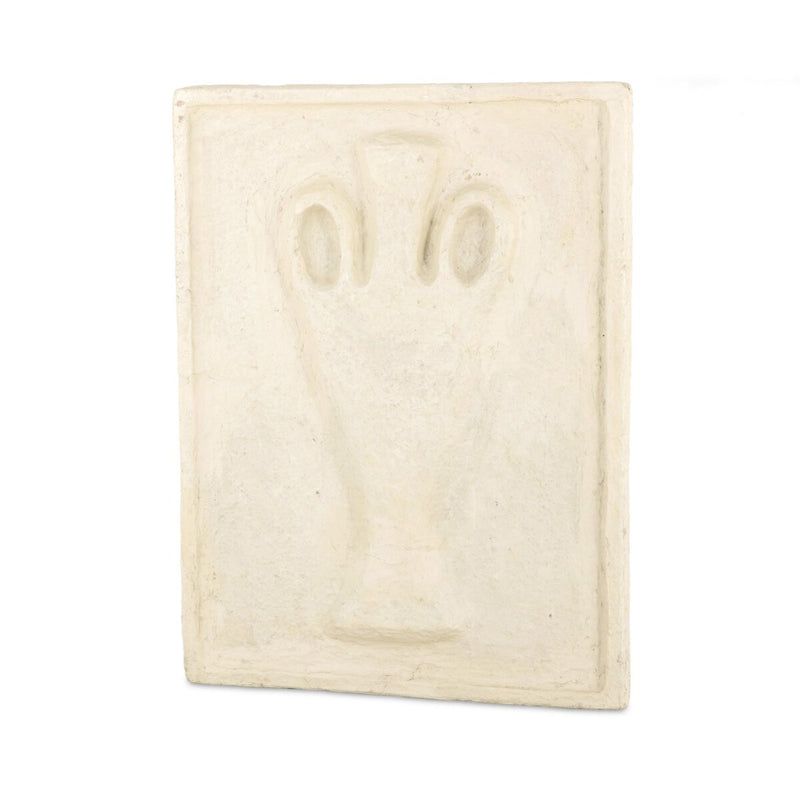 Vase Relief Sculpture I - Natural Paper Mache