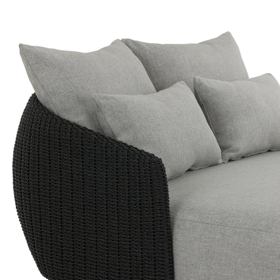 Maven Outdoor Double Chaise - Faux Black Hyacinth