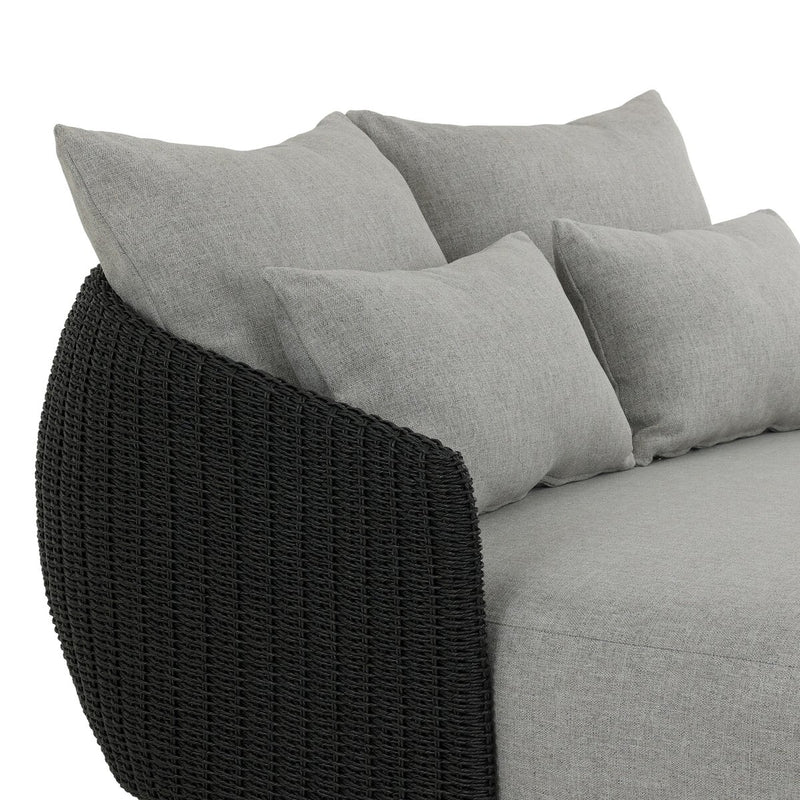 Maven Outdoor Double Chaise - Faux Black Hyacinth