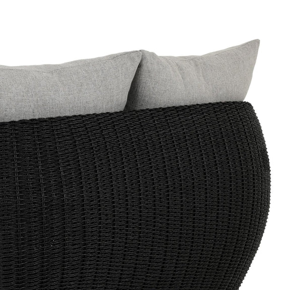 Maven Outdoor Double Chaise - Faux Black Hyacinth