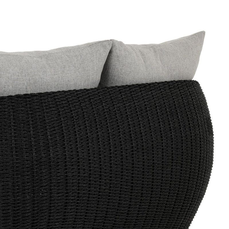 Maven Outdoor Double Chaise - Faux Black Hyacinth