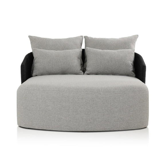 Maven Outdoor Double Chaise - Faux Black Hyacinth
