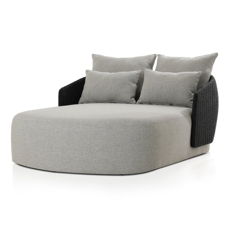 Maven Outdoor Double Chaise - Faux Black Hyacinth