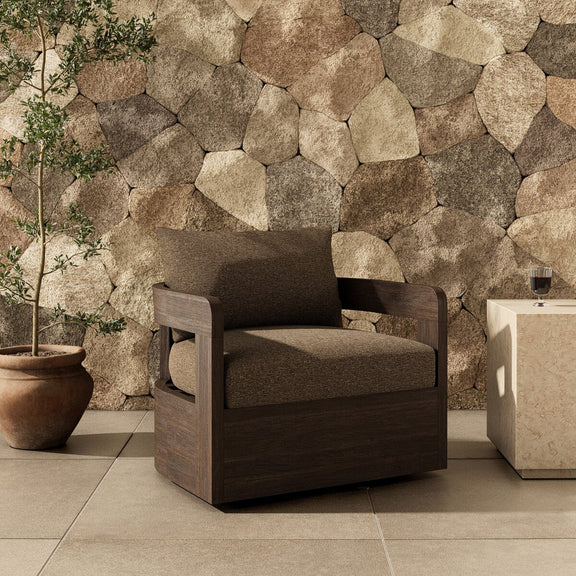 Jackson Outdoor Swivel Chair - Ellor Brown