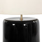 Sadia Table Lamp - Glossy Black Ceramic